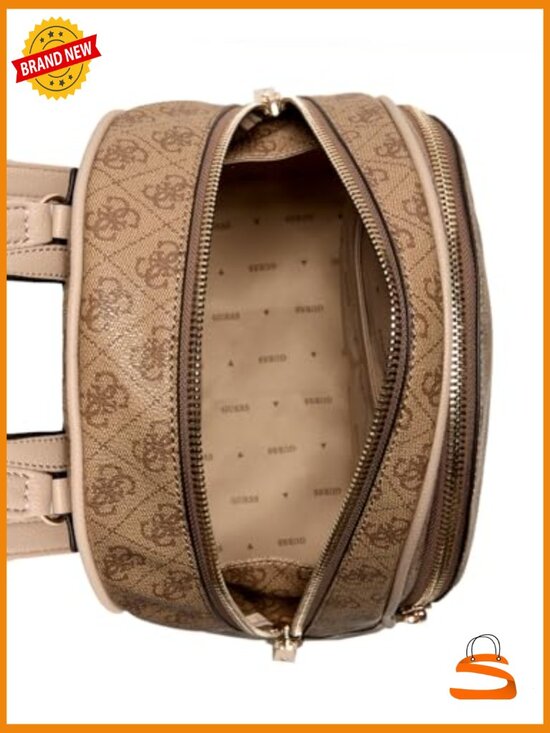 Large Backpack with Zip Pockets and Gold Hardware main image 2